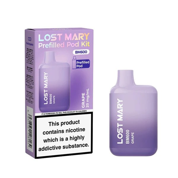Lost Mary BM600 Prefilled Vape Kit Grape Vape Direct Store Lost Mary BM600 Prefilled Vape Kit Grape Vape Direct Store
