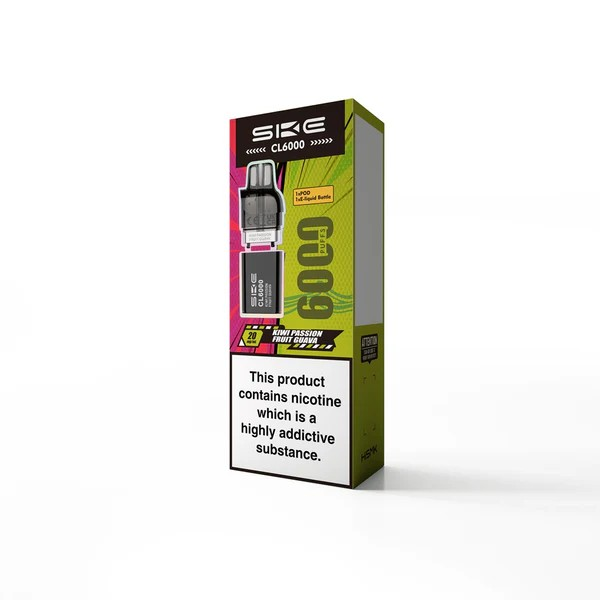 SKE CL6000 Pod Kiwi Passion Fruit Guava Vape Direct Store SKE CL6000 Pod Kiwi Passion Fruit Guava Vape Direct Store