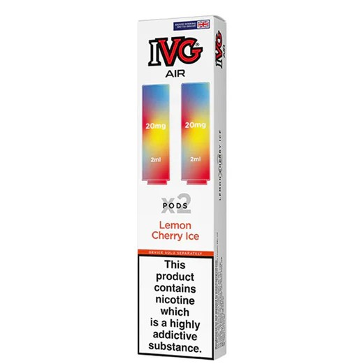 IVG Air Pods Lemon Cherry Ice (2 per pack) Vape Direct Store IVG Air Pods Lemon Cherry Ice (2 per pack) Vape Direct Store