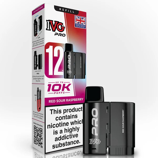 IVG Pro Prefilled POD Red Sour Raspberry Vape Direct Store IVG Pro Prefilled POD Red Sour Raspberry Vape Direct Store