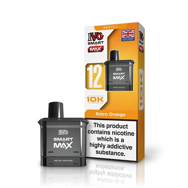 IVG Smart Max 10K Prefilled POD Retro Orange Vape Direct Store IVG Smart Max 10K Prefilled POD Retro Orange Vape Direct Store