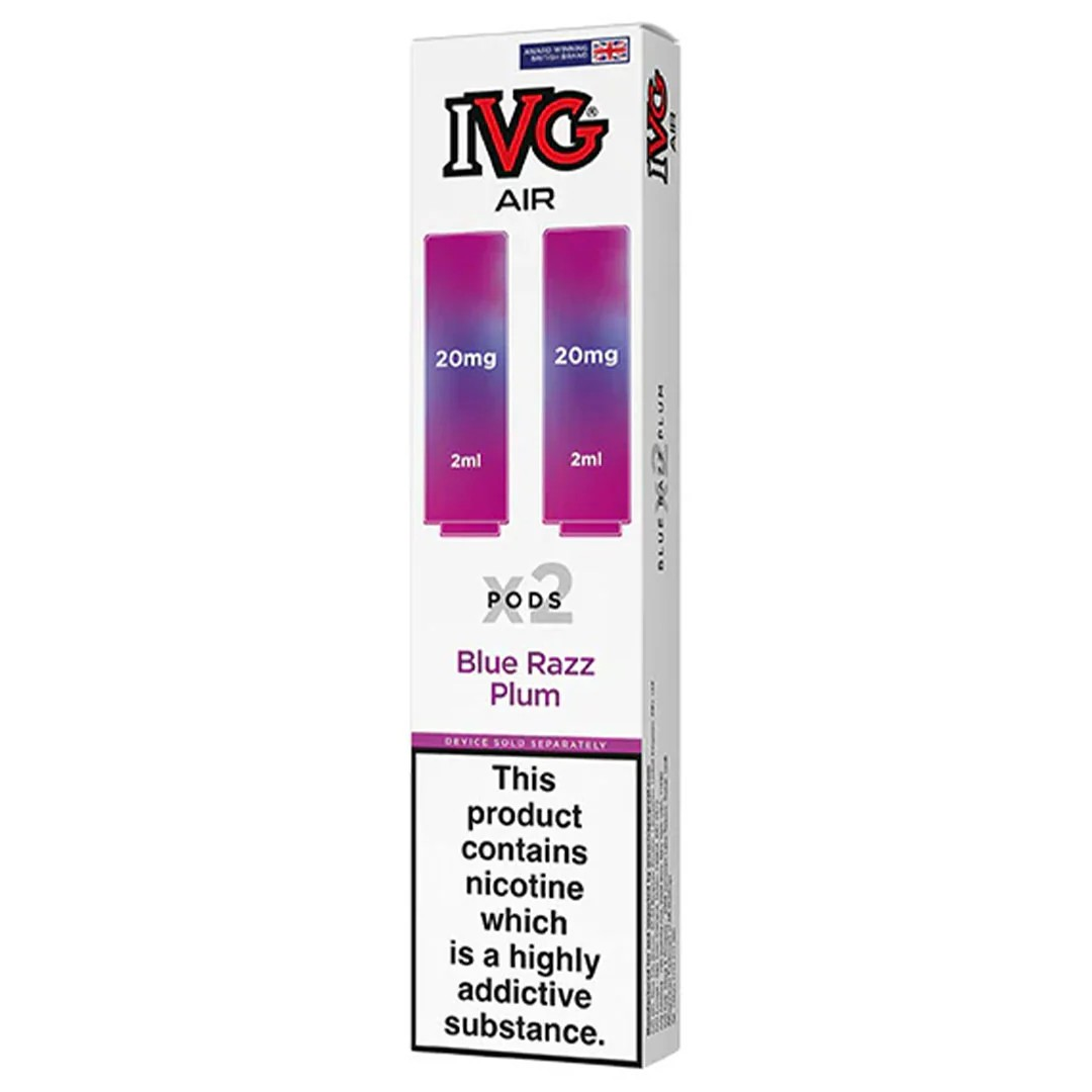 IVG Air PODs Blue Razz Plum (2 per pack) Vape Direct Store IVG Air PODs Blue Razz Plum (2 per pack) Vape Direct Store