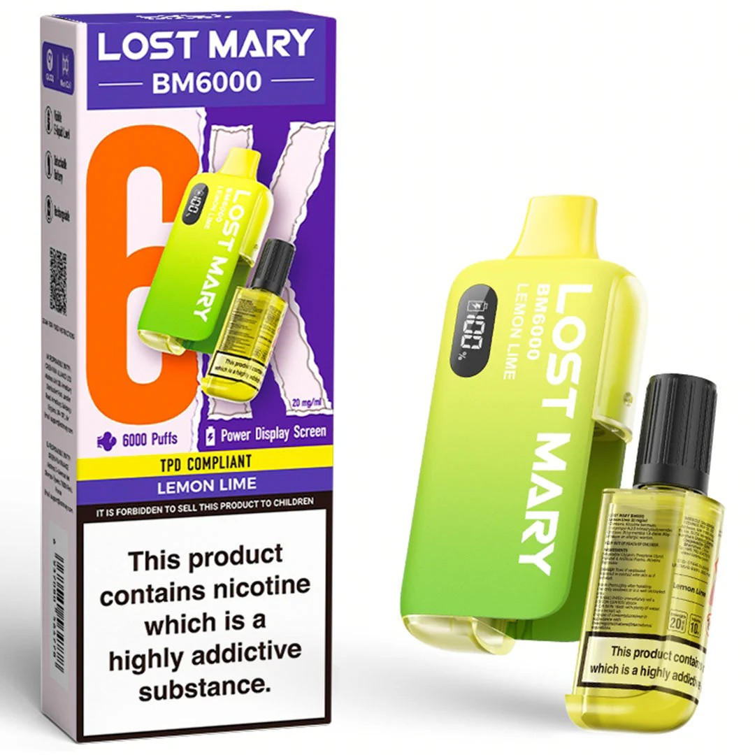 Lost Mary BM6000 Lemon Lime Vape Direct Store Lost Mary BM6000 Lemon Lime Vape Direct Store