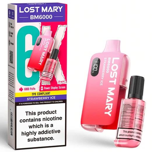 Lost Mary BM6000 Strawberry Ice Vape Direct Store Lost Mary BM6000 Strawberry Ice Vape Direct Store