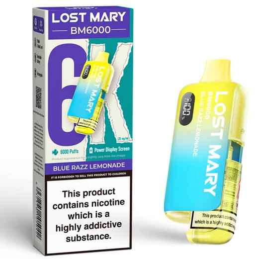 Lost Mary BM6000 Blue Razz Lemonade Vape Direct Store Lost Mary BM6000 Blue Razz Lemonade Vape Direct Store