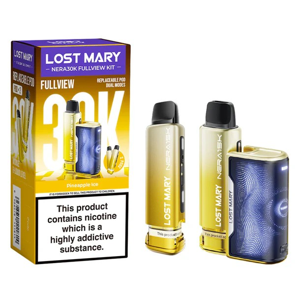 Lost Mary NERA Pineapple Ice Kit 30K Vape Direct Store Lost Mary NERA Pineapple Ice Kit 30K Vape Direct Store