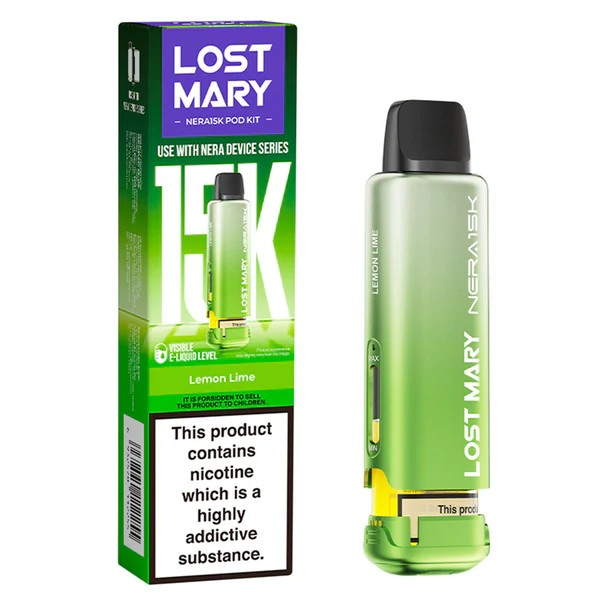 Lost Mary NERA Pod Lemon Lime 15K Vape Direct Store Lost Mary NERA Pod Lemon Lime 15K Vape Direct Store