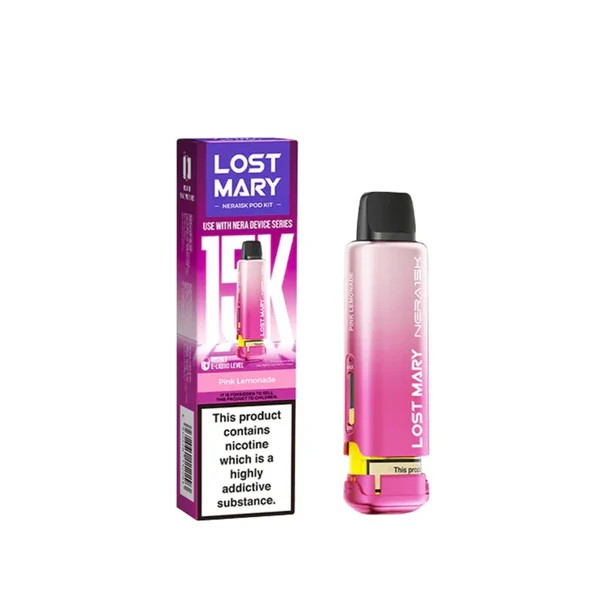 Lost Mary NERA Pod Pink Lemonade 15K Vape Direct Store Lost Mary NERA Pod Pink Lemonade 15K Vape Direct Store