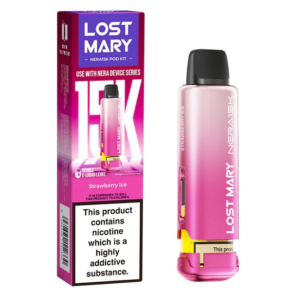 Lost Mary NERA Pod Strawberry Ice 15K Vape Direct Store Lost Mary NERA Pod Strawberry Ice 15K Vape Direct Store