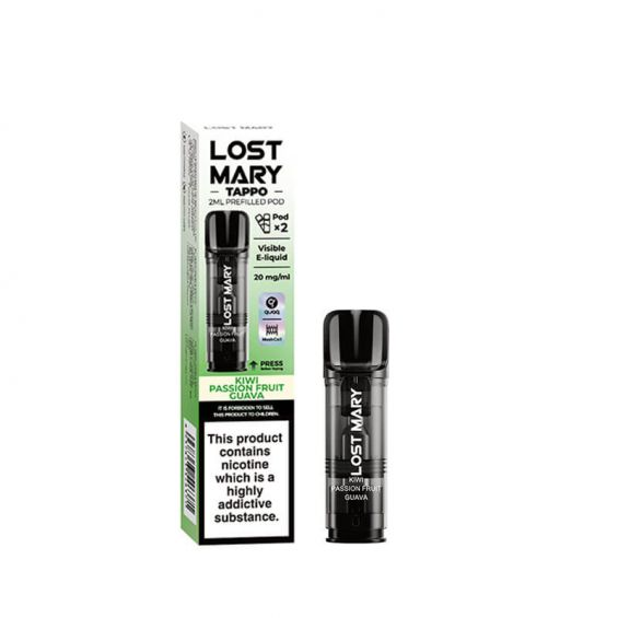 Lost Mary Tappo Pods Kiwi Passion Fruit Guava 20mg – Vape Direct Store