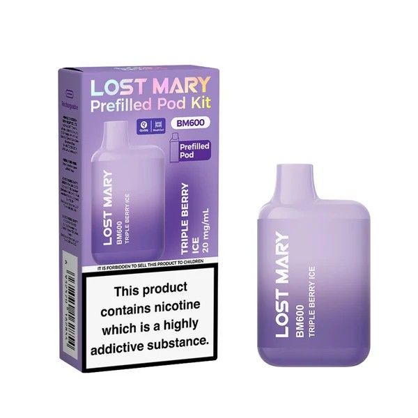 Lost Mary BM600 Prefilled Vape Kit Triple Berry Ice Vape Direct Store Lost Mary BM600 Prefilled Vape Kit Triple Berry Ice Vape Direct Store