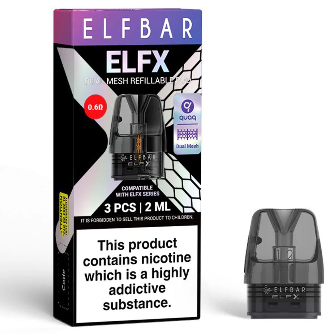 Elf Bar ELFX Replacement Pod 0.6Ω (Pack of 3)