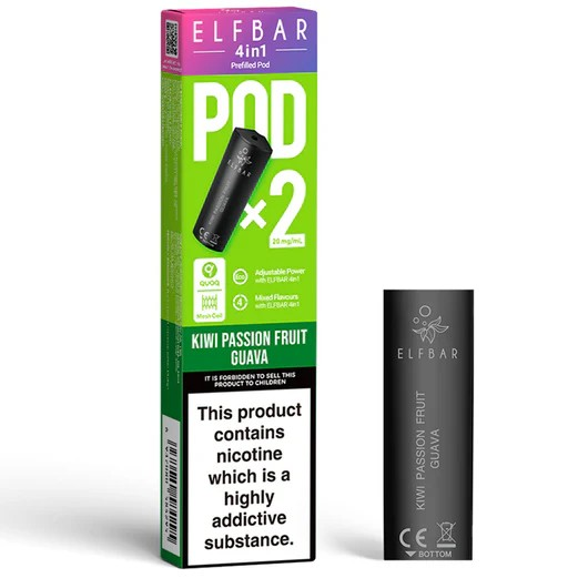 Elf Bar 4 in 1 Pod (Pack of 2) Kiwi Passion Fruit Guava