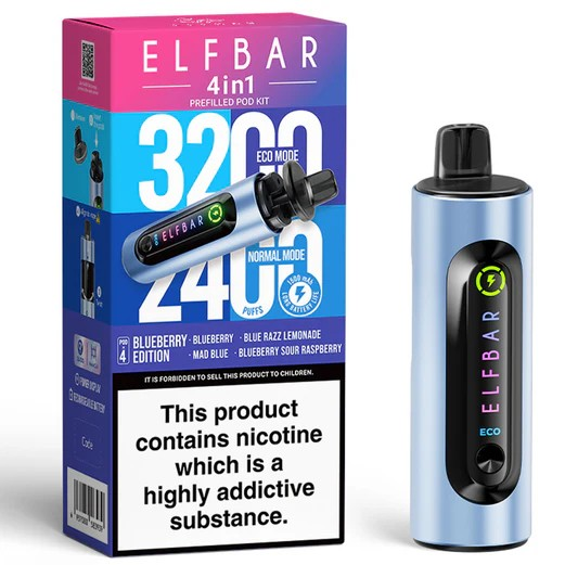 Elf Bar 4 in 1 Pod Kit Blueberry Edition