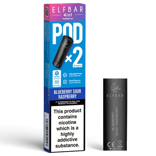 Elf Bar 4 in 1 Pod (Pack of 2) Blueberry Sour Raspberry