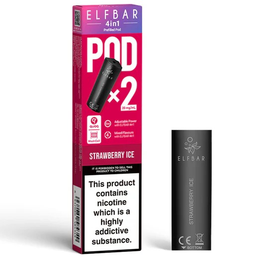 Elf Bar 4 in 1 Pod (Pack of 2) Strawberry Ice