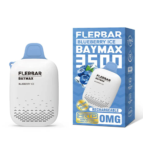 Flerbar Baymax 3,500 Blueberry Ice 0% Nicotine