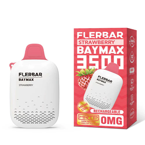 Flerbar Baymax Strawberry 3,500 Puff 0% Nicotine
