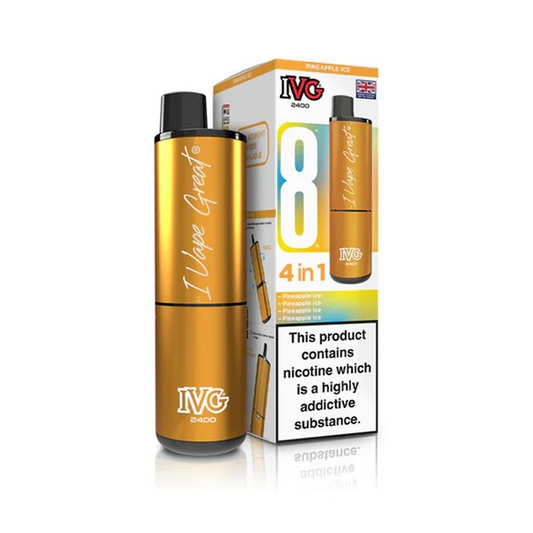 NEW IVG 2,400 Pineapple Ice 20mg Rechargable