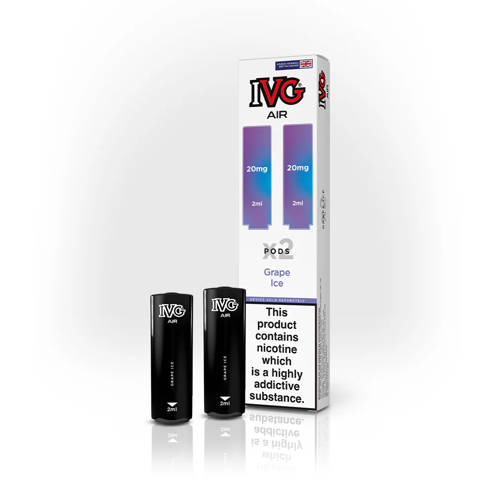 IVG Air PODs Grape Ice (2 per pack) Vape Direct Store IVG Air PODs Grape Ice (2 per pack) Vape Direct Store