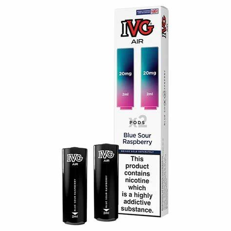 IVG Air PODs Blue Sour Raspberry (2 per pack) Vape Direct Store IVG Air PODs Blue Sour Raspberry (2 per pack) Vape Direct Store
