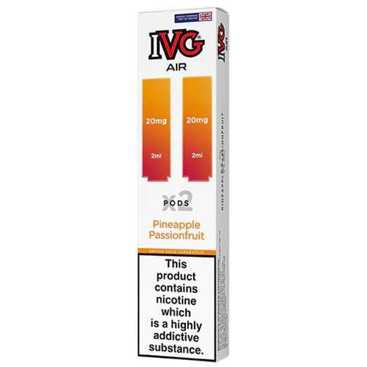 IVG Air Pods Pineapple Passionfruit (2 per pack) Vape Direct Store IVG Air Pods Pineapple Passionfruit (2 per pack) Vape Direct Store