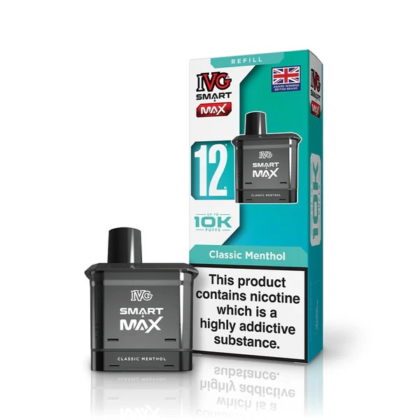IVG Smart Max 10K Prefilled POD Classic Menthol Vape Direct Store IVG Smart Max 10K Prefilled POD Classic Menthol Vape Direct Store