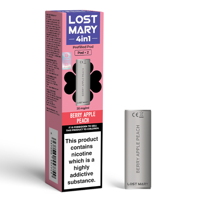 Lost Mary 4 in 1 Prefilled POD Berry Apple Peach (2 pods per pack)