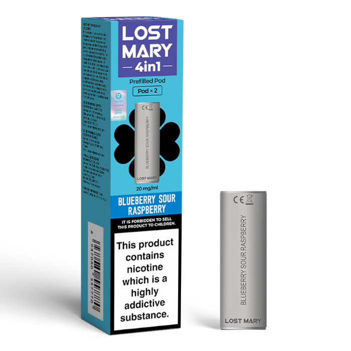 Lost Mary 4 in 1 Prefilled POD Blueberry Sour Raspberry (2 pods per pack)