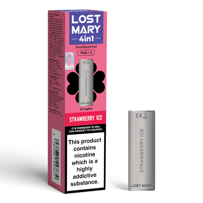 Lost Mary 4 in 1 Prefilled POD Strawberry Ice (2 pods per pack)