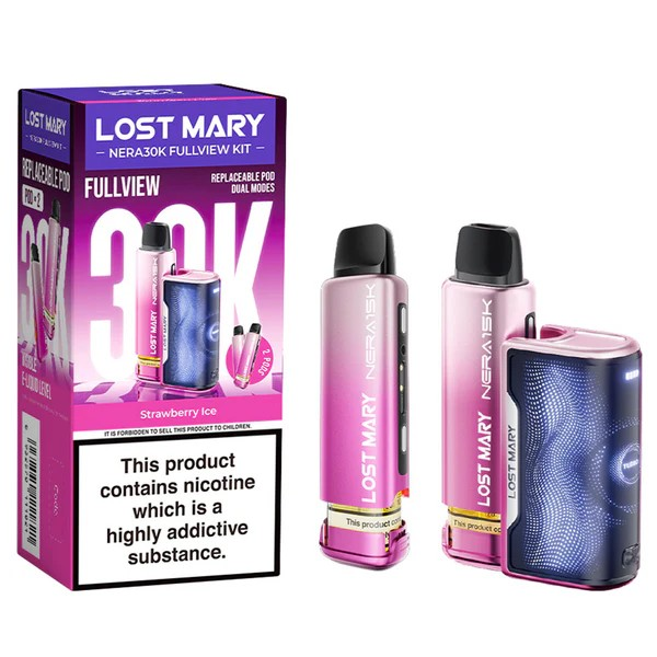 Lost Mary NERA Strawberry Ice Kit 30K Vape Direct Store Lost Mary NERA Strawberry Ice Kit 30K Vape Direct Store