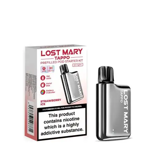 Lost Mary Tappo Kit Silver Stainless Steel Strawberry Ice